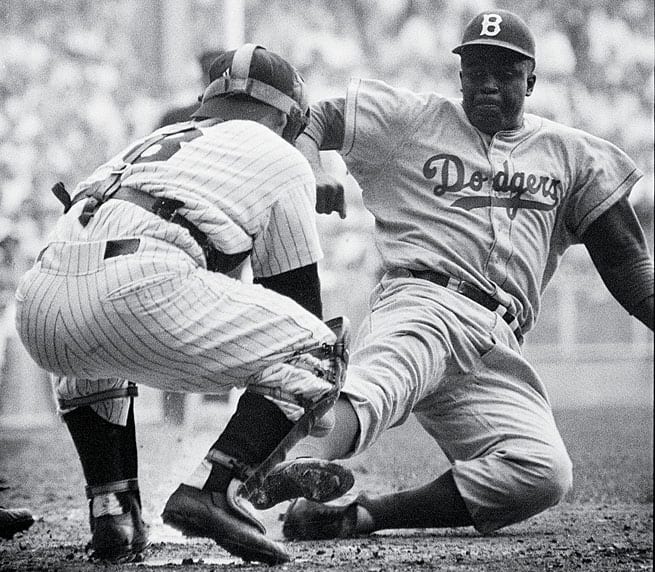 In a career filled with memorable moments, perhaps Jackie Robinson's most famous was his steal of home in Game 1 of the 1955 World Series.